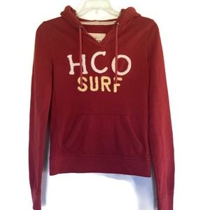 Red Hollister HCO Surf Pullover Hoodie Sz Small